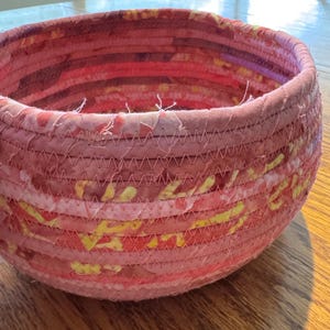 Two Fabric Baskets in Shades of Pink