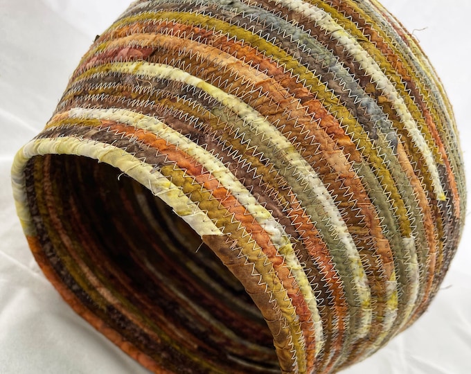 Large Earthtone Fabric Basket