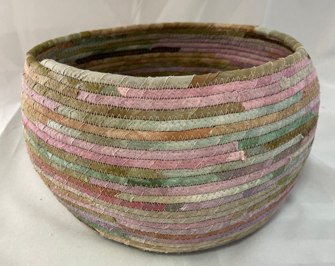 Soft Pastel Hand-Dyed Fabric Basket