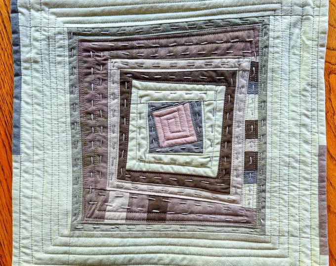 Small Wall Hanging in Gray and Green