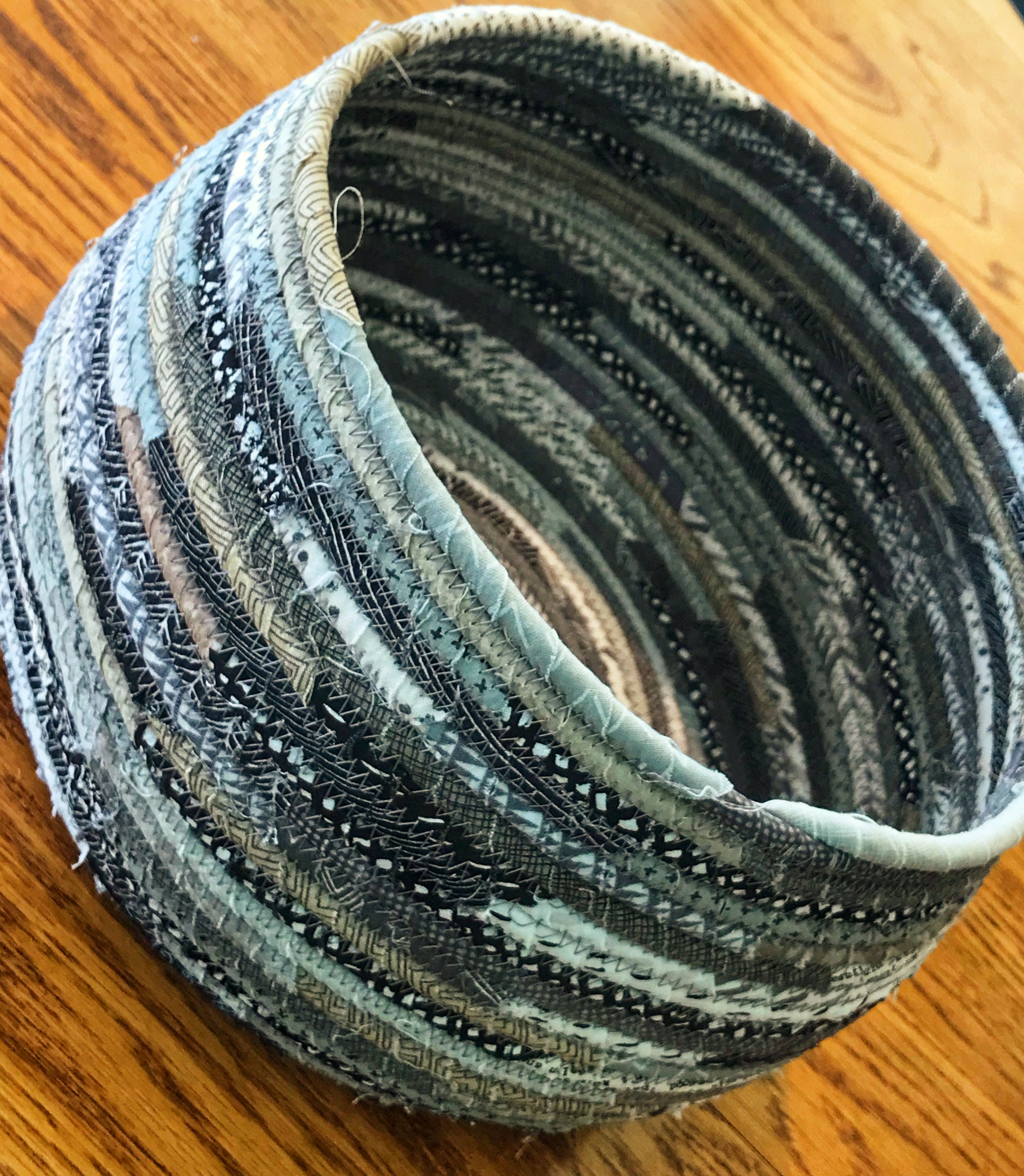 Large 40 Shades of Gray Fabric Basket