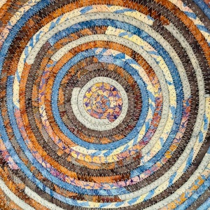 Orange and Blue Fabric Basket