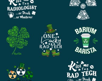 Radiology St Patrick's Day Bundle Png, Radiologist Shamrock Png, Lucky Rad Tech Png, Radiology Technologist Png, Radiology Png, Rad Tech Png