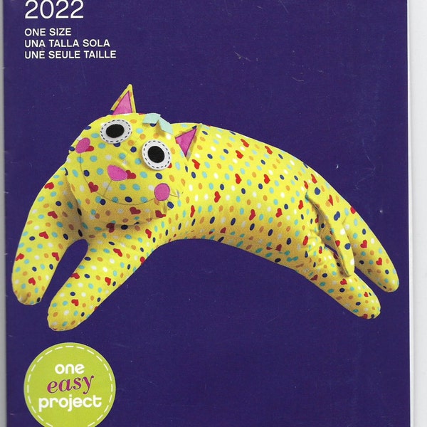 Uncut Sewing Pattern, Simplicity 2022, Cat Booster Pillow, Kids Travel Pillow, Neck Pillow, Sew Simple, One Easy Project, Stuffed Animal