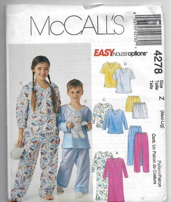 Uncut Child size 7 to 12 Sewing Pattern McCalls 4278 | Etsy