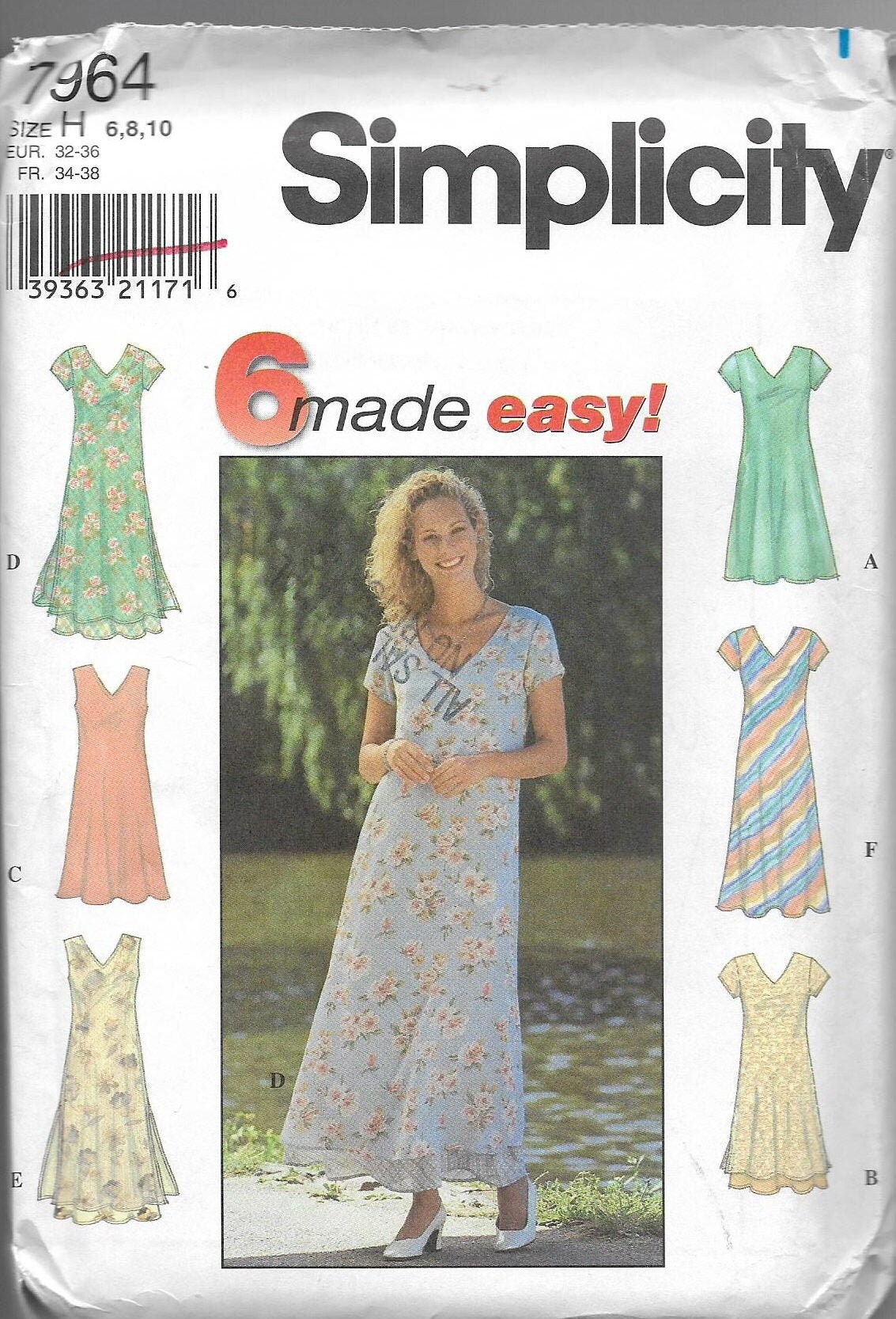 Uncut Misses Size 6-10 Sewing Pattern Simplicity 7964 | Etsy