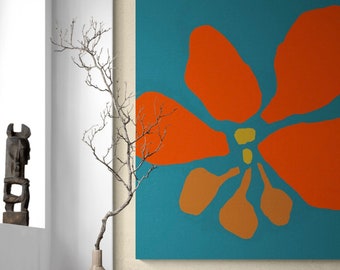Large Wall Art, Mid-century Art, Large Canvas, Trish Sierer, Prints, Wall Mural