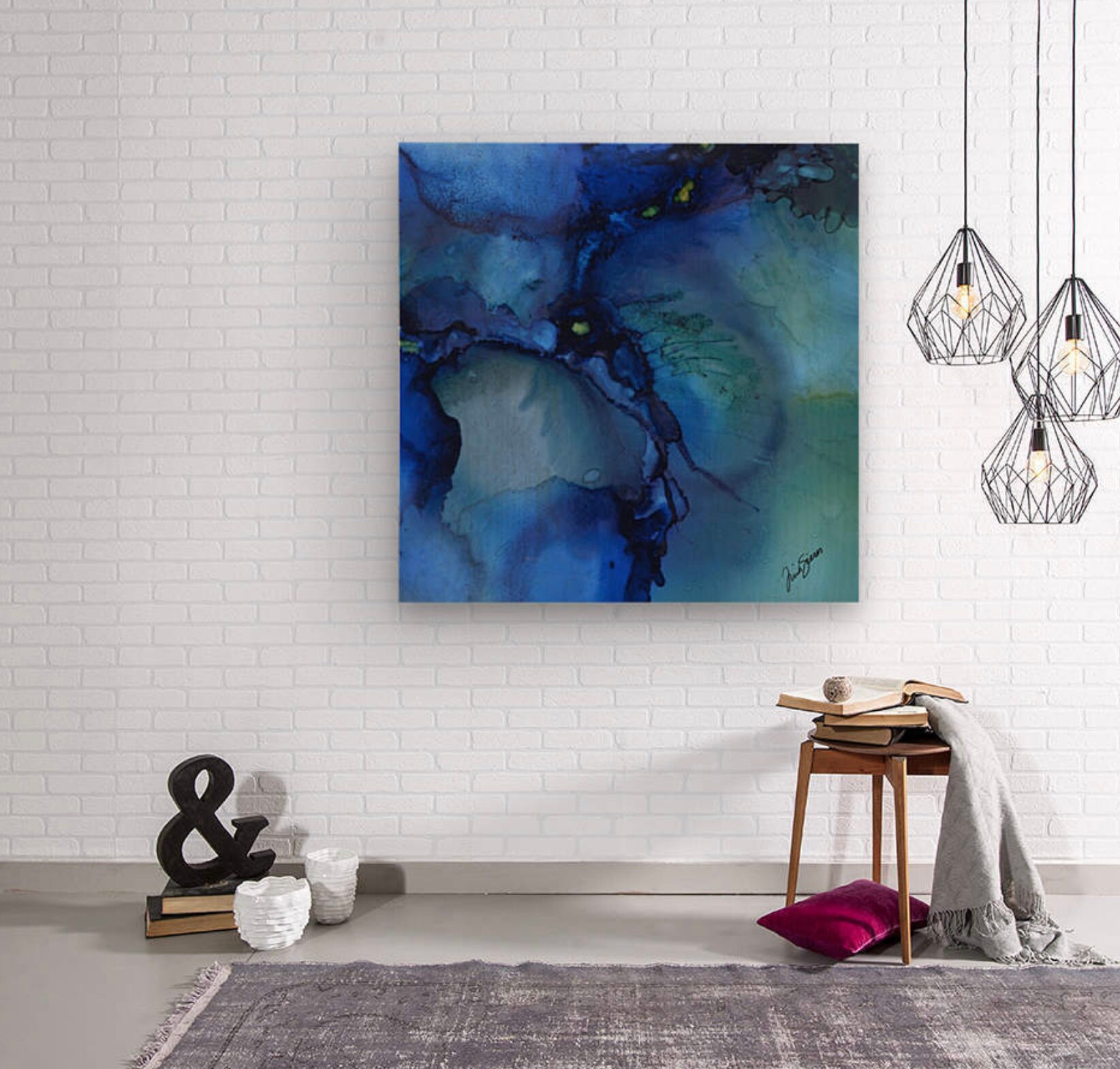 Large Wall Art Large Canvas Print Abstract Print 20x20 Etsy