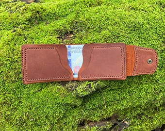 Handmade Leather Bifold Wallet | Minimalist Unisex Card Holder