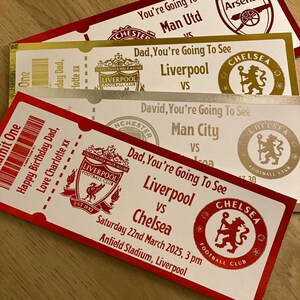 Football Foil Ticket - Etsy UK