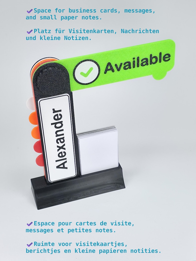 Office Status Sign for Desk – Personalized Availability Indicator – Do ...