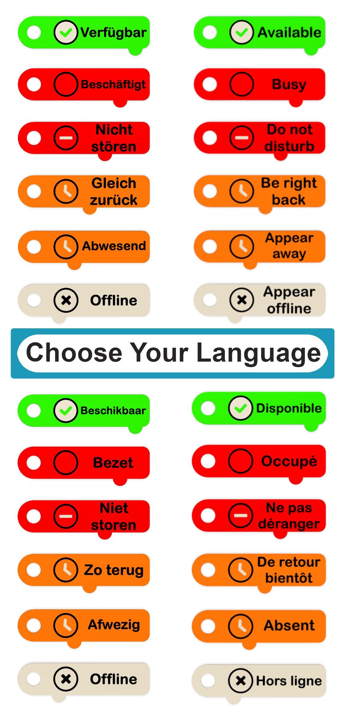 Office Status Sign for Desk – Personalized Availability Indicator – Do ...