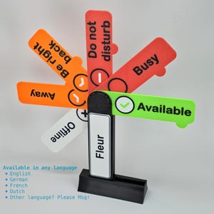Kontorsstatustavla för skrivbord – Personlig arbetsstatusindikator – Fokustavla – Skrivbordstillbehör – Hemmakontor