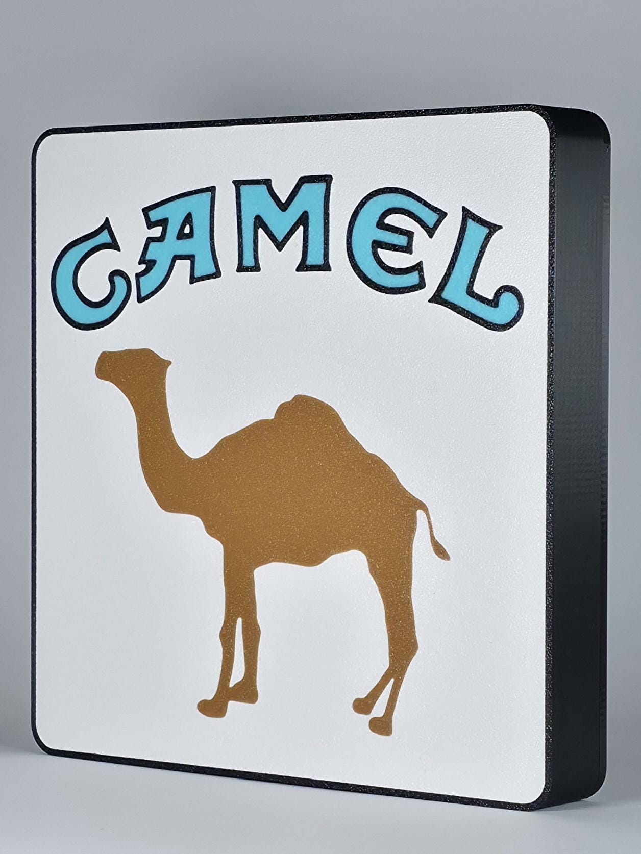 Cigarette With a Camel LED Lamp • Retro Lightbox • Mood Lighting