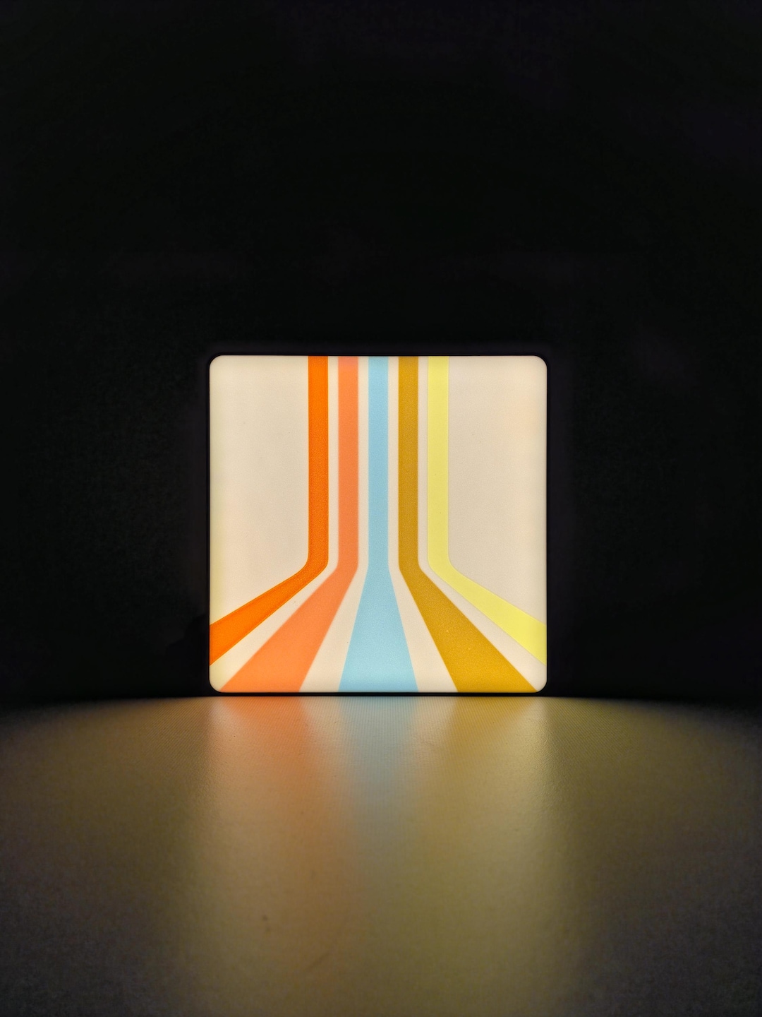 Retro Art LED Lamp / Lightbox – “retro Stripes” | Vintage 70s Design - Etsy