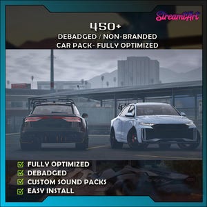 Pack#05 l FiveM l 450+ Car Pack | Debadged | Unbranded | Mod | High Quality |