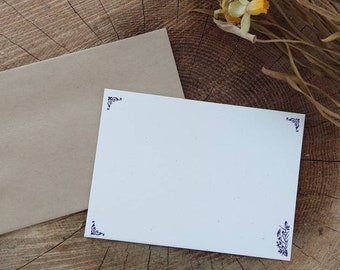 Vintage Inspired Wildflower Letterpress Note Cards