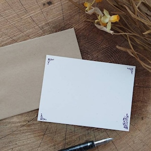 Vintage Inspired Wildflower Letterpress Note Cards