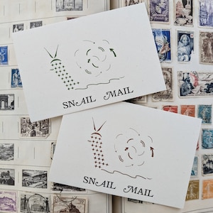 Snail Mail Letterpress Postcard