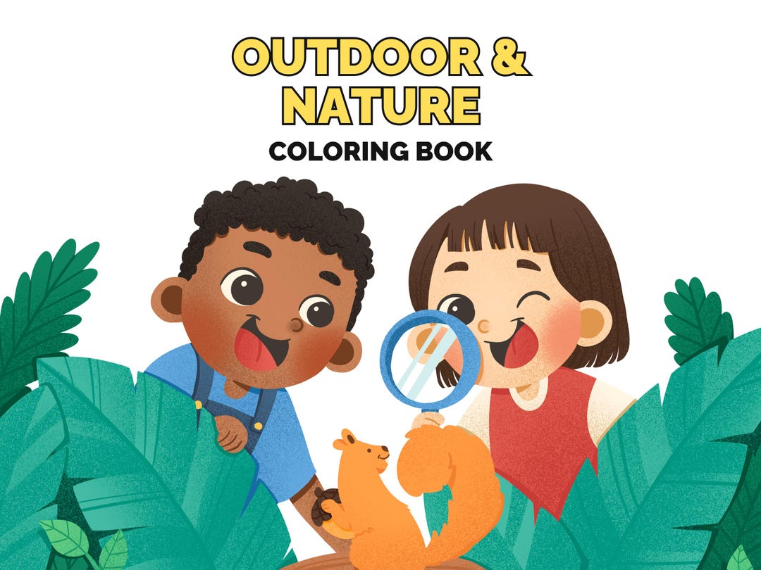 Explore, Learn, and Color With Printable Outdoor & Nature Coloring Book ...