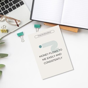 Cartes d'affirmation imprimables pour entreprises | 50 affirmations positives pour le travail | Outil spirituel de croissance d'entreprise pour le bureau | Carte de réussite manifeste