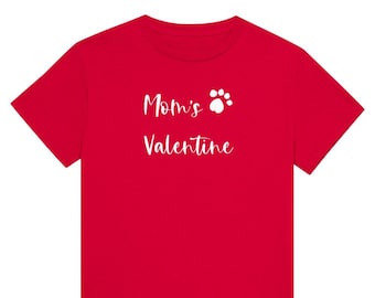 Dog Mom T Shirt | Mom's Valentine Dog or Cat Heavyweight Unisex Crewneck T-shirtLisa Pascarell