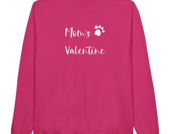 Dog Mom Sweatshirt| Mom's Valentine Sweatshirt| Dog Lover| Cat Lover| Valentines Day Gift| Dog mom | dog mama| Love | paw print |Heart Shirt