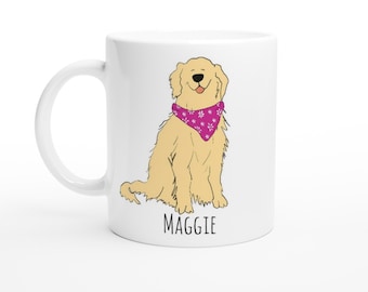 Golden Retriever Mug | Customized Dog Gifts | Dog Lover| Dog Mom| Golden Retriever| Personalized Dog Gifts| Coffee Lover | Tea Drinker|Gifts