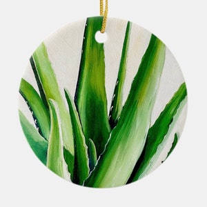 Aloe Plant Christmas Ornament | Gardener Gift | Plant Lover Ornament | Botanical | Boho Decor | Christmas Ornament | Succulent FREE SHIPPING