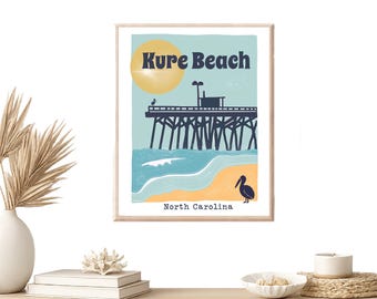 Kure Beach Pier Print: North Carolina Coastal Art