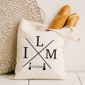 Wilmington North Carolina Tote| Cape Fear Bridge Beach Tote | Downtown Beach Bag |Local Love Tote |Souvenir Tote | Pascarell