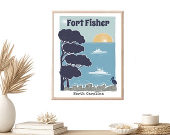 Fort Fisher Print: North Carolina Travel Poster
