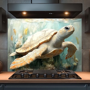 Dosseret en verre trempé, dosseret en verre tortue pour cuisine, couvercle de cuisinière, dosseret de poêle, dosseret de cuisine, dosseret pour cuisinière