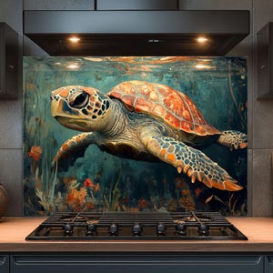 Dosseret en verre trempé, dosseret en verre tortue pour cuisine, couvercle de cuisinière, dosseret de poêle, dosseret de cuisine, dosseret pour cuisinière