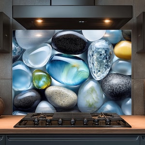 Dosseret en verre trempé, Dosseret en verre trempé pour la cuisine, Couvercle supérieur de cuisinière, Dosseret de poêle, Dosseret de cuisine, Dosseret pour cuisinière