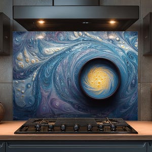Dosseret en verre trempé, Dosseret en verre café pour la cuisine, Couvercle supérieur de cuisinière, Dosseret de poêle, Dosseret de cuisine, Dosseret pour cuisinière