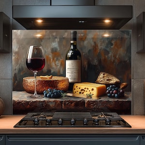 Dosseret en verre trempé, Dosseret en verre pour la cuisine, Couvercle supérieur de cuisinière, Dosseret de poêle, Dosseret de cuisine, Dosseret pour cuisinière