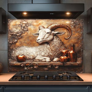 Dosseret en verre trempé, Dosseret en verre de chèvre pour la cuisine, Couvercle supérieur de cuisinière, Dosseret de poêle, Dosseret de cuisine, Dosseret pour cuisinière