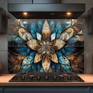 Dosseret en verre trempé, Dosseret en verre pour la cuisine, Couvercle supérieur de cuisinière, Dosseret de poêle, Dosseret de cuisine, Dosseret pour cuisinière