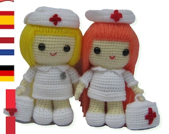 Nurse Jazzy Amigurumi Crochet Pattern (PDF Download, Multi-Language)