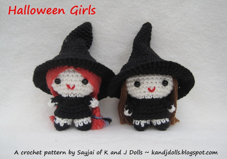 Halloween Girls, PDF Amigurumi Crochet Pattern image 4