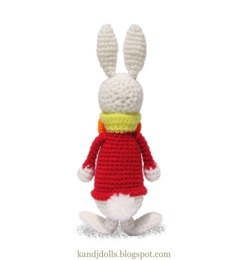 White Rabbit from Alice in Wonderland, PDF Crochet Pattern, English, French and German edition image 3