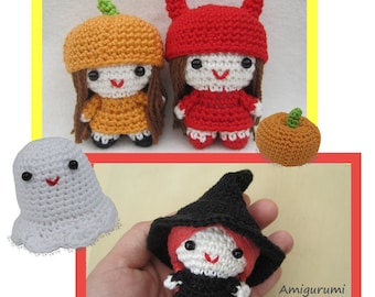 Halloween Girls, PDF Amigurumi Crochet Pattern