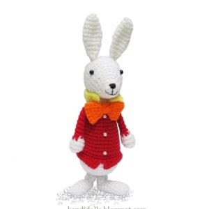 White Rabbit from Alice in Wonderland, PDF Crochet Pattern, English, French and German edition image 4