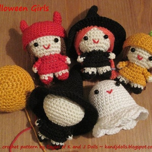 Halloween Girls, PDF Amigurumi Crochet Pattern image 3