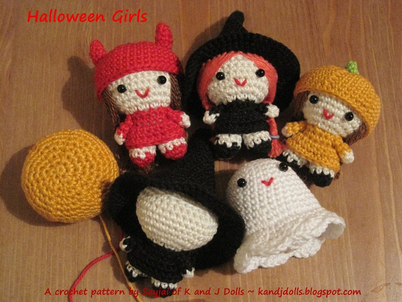 Halloween Girls, PDF Amigurumi Crochet Pattern image 3