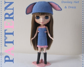 Donkey Hat and Dress, PDF Crochet Pattern