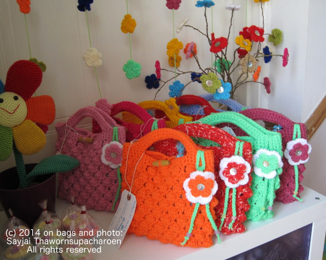 Bobble Bag Crochet Pattern in 2 Sizes, Instant Download PDF, English ...