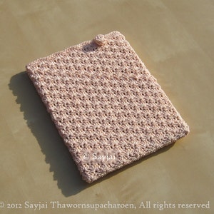 Raspberry and Blue iPad Case, PDF Crochet Pattern image 2