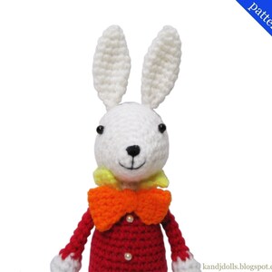 White Rabbit from Alice in Wonderland, PDF Crochet Pattern, English, French and German edition image 2